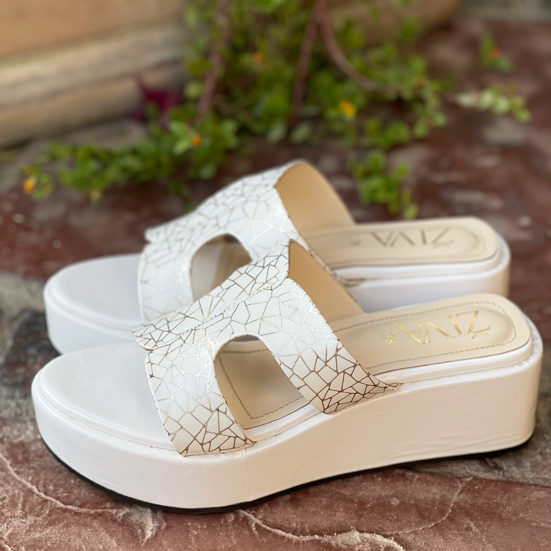 Nicki Wedge Heels - White