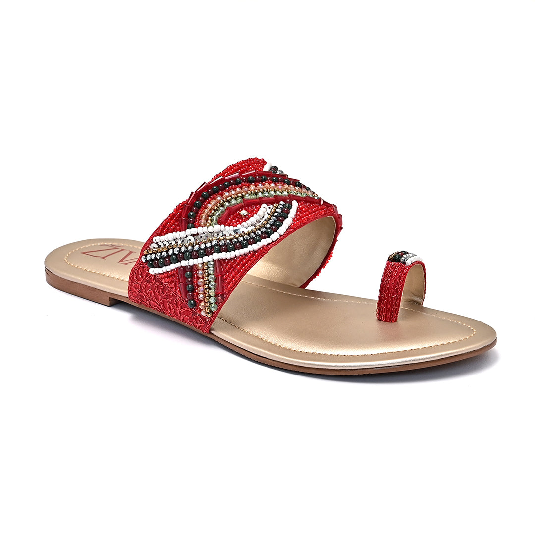 Load image into Gallery viewer, Iris Ruby Flats Red
