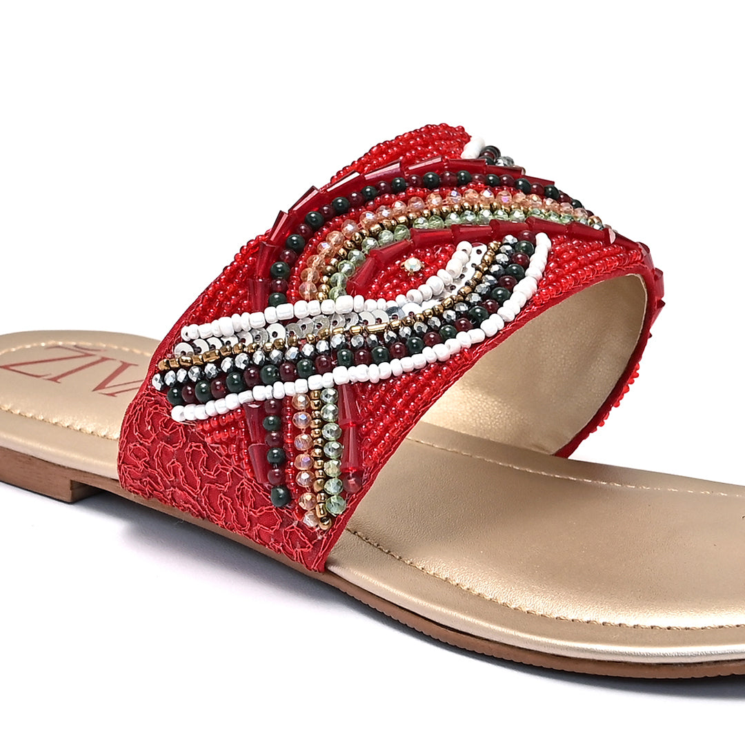 Load image into Gallery viewer, Iris Ruby Flats Red
