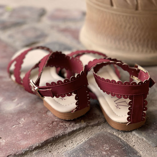 Load image into Gallery viewer, Emilia Gladiator Red Sandals
