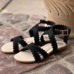 Emilia Gladiator Black Sandals