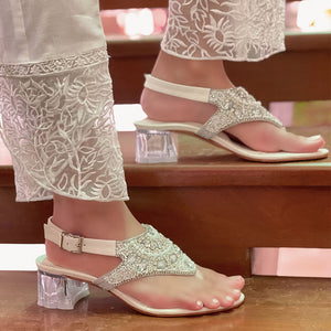 
            
                Load image into Gallery viewer, Erica White Sandals
            
        